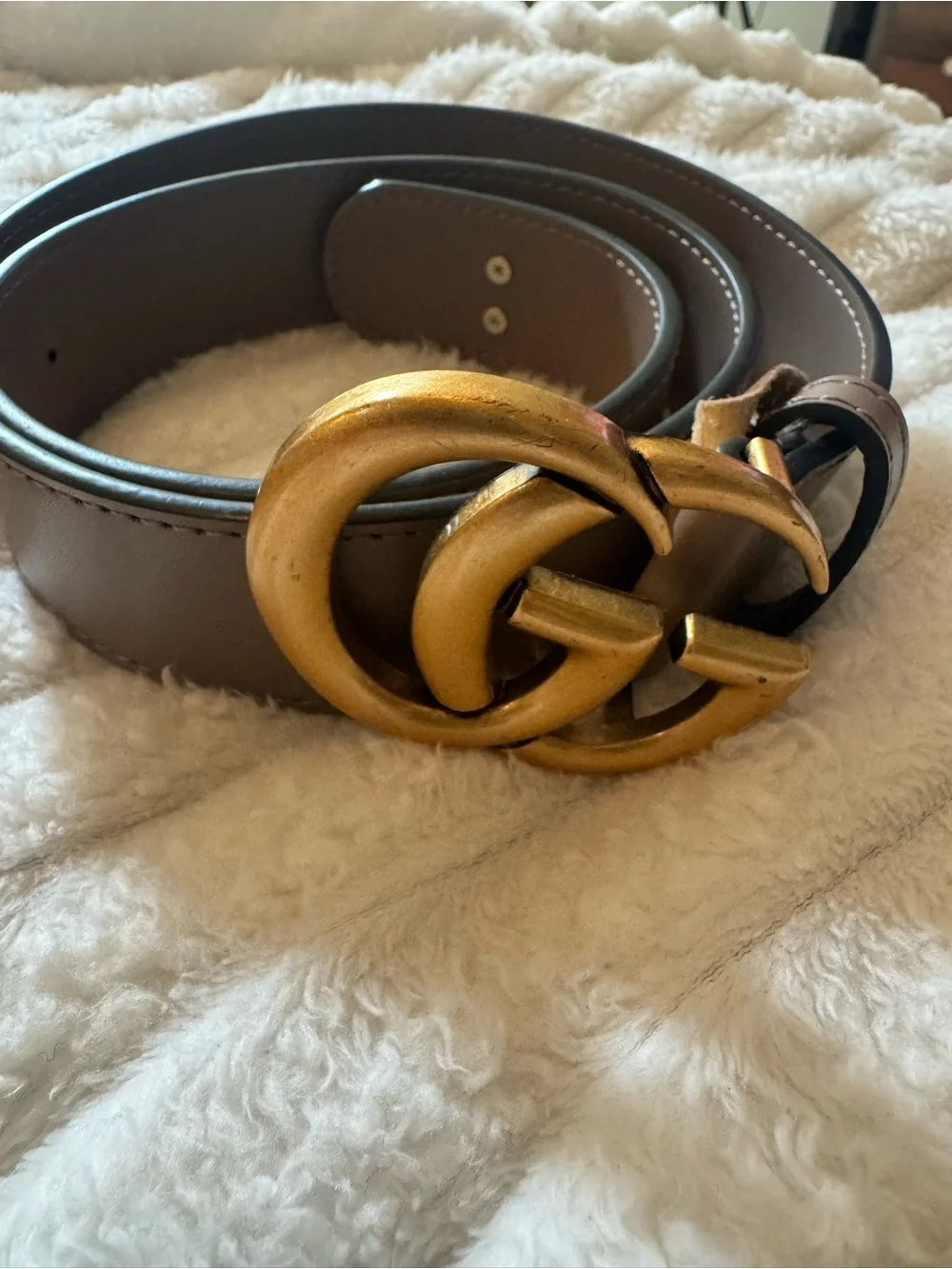 Women’s Tan Belt with Gold Hardware